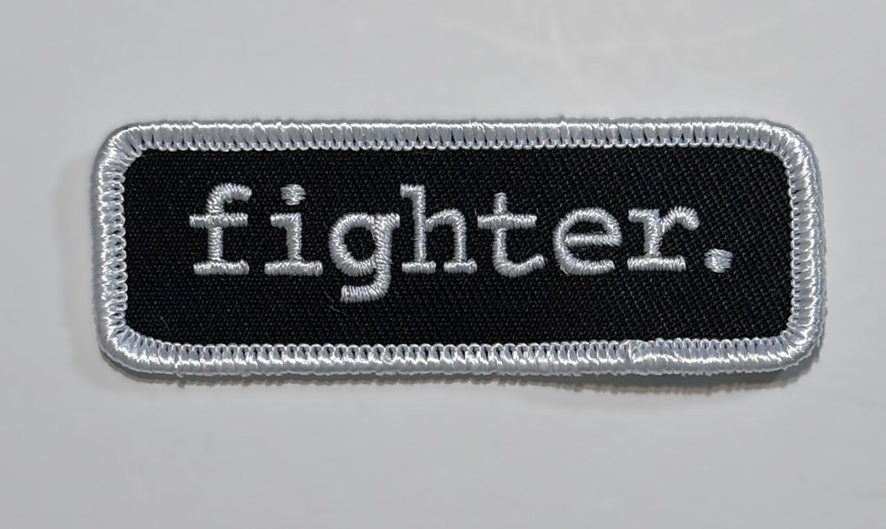 Panel Patch — fighter. — Dark (black/white)