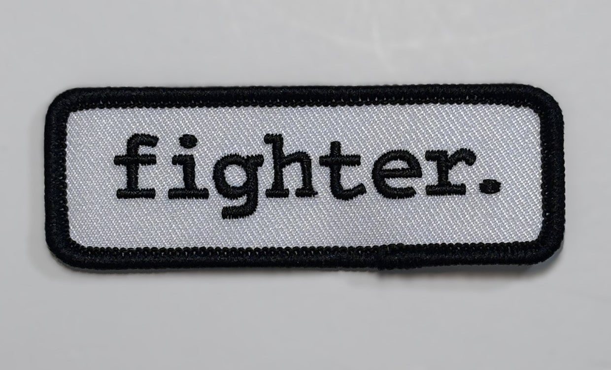 Panel Patch — fighter. — Light (white/black)