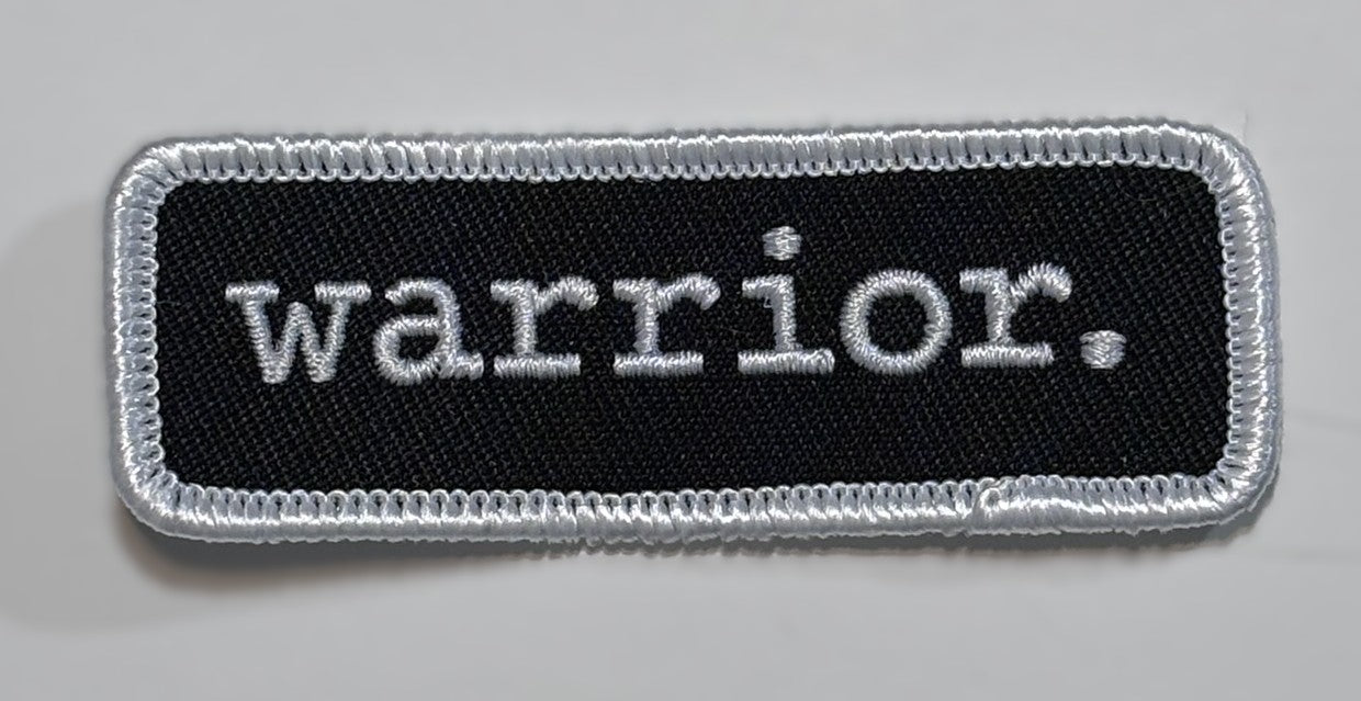Panel Patch — warrior. — Dark (black/white)