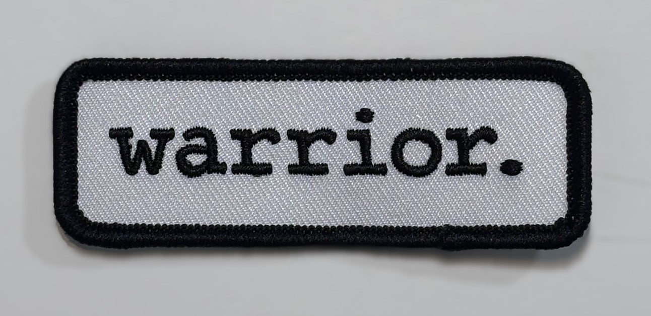 Panel Patch — warrior. — Light (white/black)