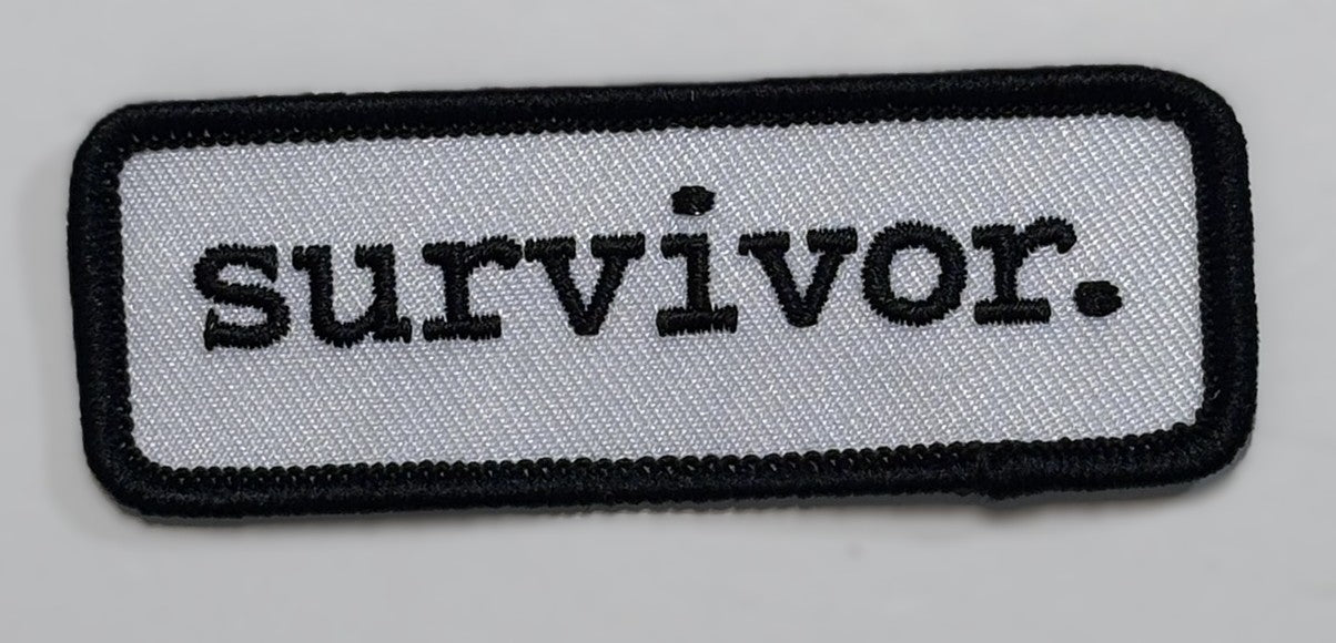 Panel Patch — survivor. — Light (white/black)