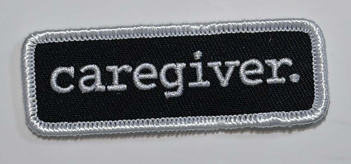 Panel Patch — caregiver. — Dark (black/white)