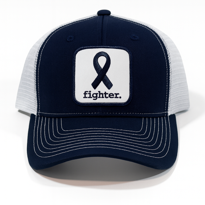 Fighter. | Navy & White Trucker Hat