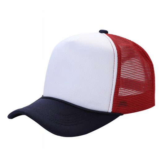 Trucker Hat - White/Navy/Red