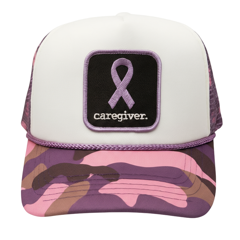 Caregiver | Purple Camo Trucker Hat