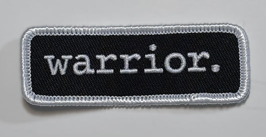 Panel Patch — warrior. — Dark (black/white)