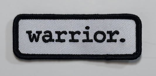 Panel Patch — warrior. — Light (white/black)