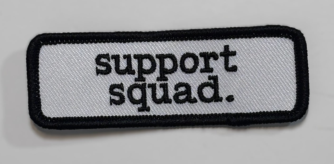 Panel Patch — support squad. — Light (white/black)