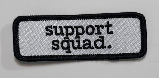 Panel Patch — support squad. — Light (white/black)