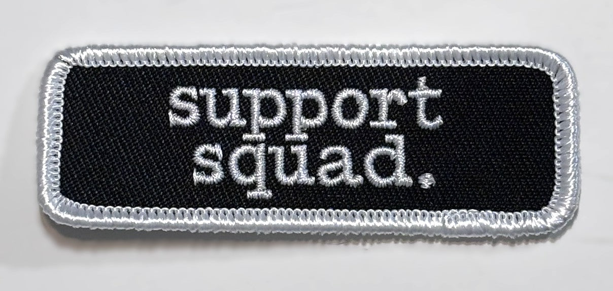 Panel Patch — support squad. — Dark (black/white)