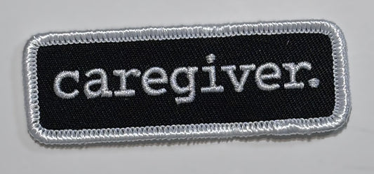 Panel Patch — caregiver. — Dark (black/white)