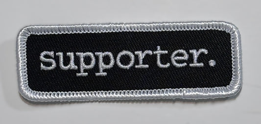 Panel Patch — supporter. — Dark (black/white)