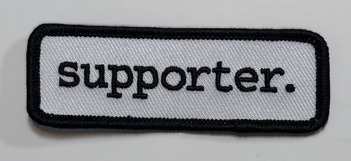Panel Patch — supporter. — Light (white/black)