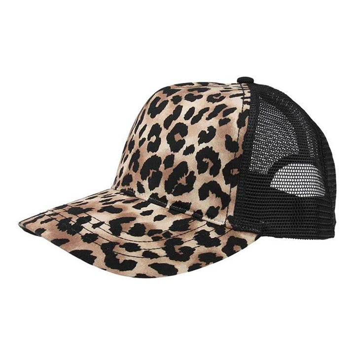 Leopard Fashion Trucker Cap - Brown Leopard
