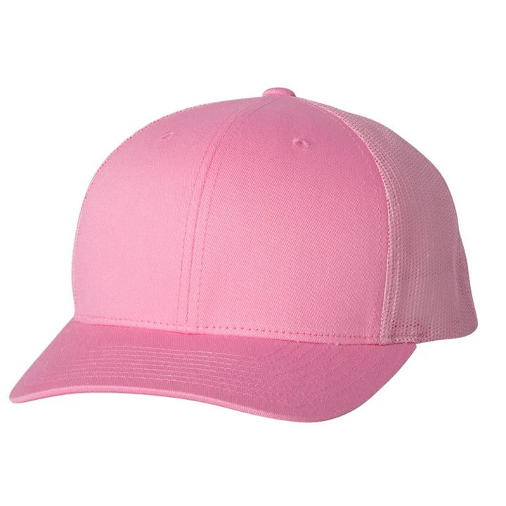 Retro Trucker Hat with Mesh Back - Pink