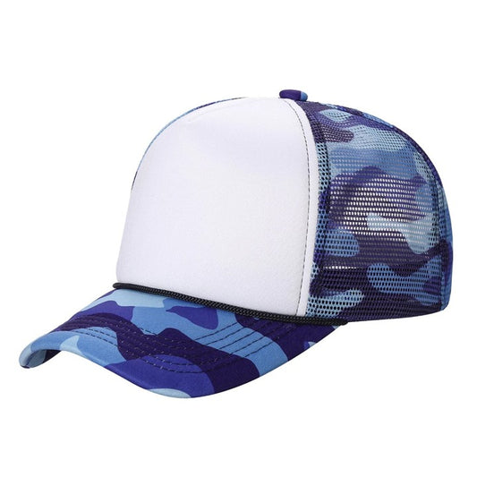 Trucker Hat - White/Navy Camo 