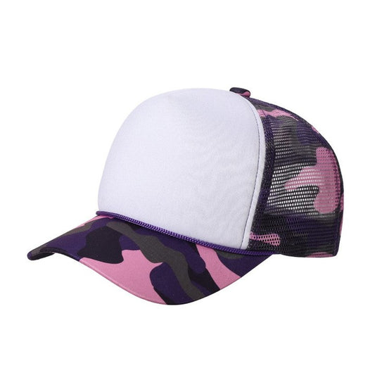 Trucker Hat - White/Purple Camo